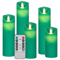 vidaXL 5-tlg. LED-Kerzen-Set Elektrisch mit Fernbedienung Warmweiß