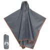 vidaXL Regenponcho mit Kapuze 2-in-1-Design Grau und Orange 223x145 cm