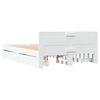 vidaXL Bettgestell mit Kopfteil ohne Matratze Weiß 140x200 cm