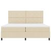 vidaXL Boxspringbett mit Matratze Creme 200 x 200 cm Stoff