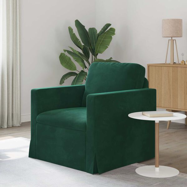 vidaXL Sofa Dunkelgr&uuml;n Gesamtabmessungen: 78 x 78 x 80 cm (B x T x H)