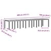 vidaXL Garten-Esstisch Hellgrau 400 x 100 x 73 cm Poly-Rattan