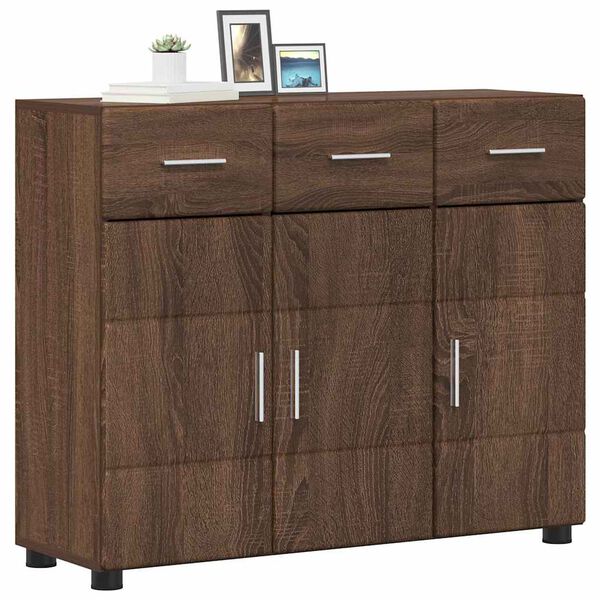 vidaXL Sideboard Braun Eichen-Optik 88,5 x 30,5 x 73 cm Holzwerkstoff