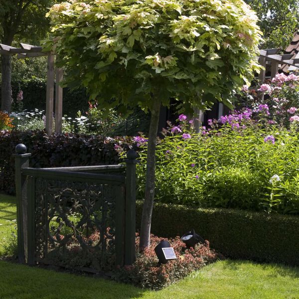 Luxform Solar LED Strahler Lazise 2 Stk. Schwarz 44239