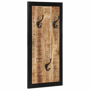 vidaXL Garderobe 40x2x80 cm Raues Massivholz Mango