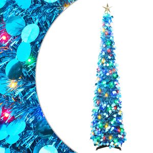 vidaXL Pop-up-LED-Weihnachtsbaum mit Sternspitze 120 cm 50 LEDs PET