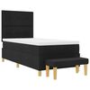 vidaXL Boxspringbett mit Matratze Schwarz 80 x 200 cm Stoff