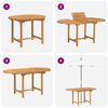 vidaXL Garten Essgruppe 7 pcs Braun Massivholz Teak