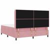 vidaXL Boxspringbett mit Matratze mit LED Rosa 180 x 200 cm Samt