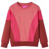 Kinder-Sweatshirt Farbblock Rosa und Henna 92