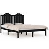 vidaXL Massivholzbett Schwarz Kiefer 150x200 cm