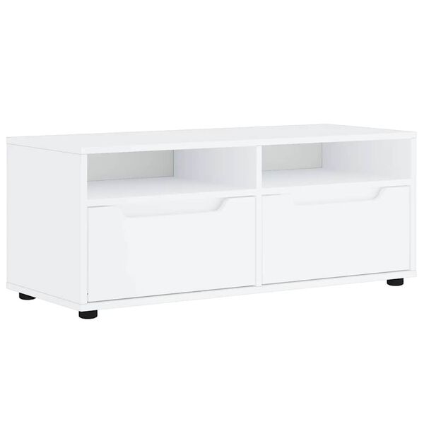 vidaXL TV-Schrank VISNES Wei&szlig; 100x40x38 cm Holzwerkstoff