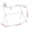 vidaXL Gaming-Schreibtisch mit LED Y-Gestell Schwarz 110x60x75 cm