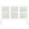 vidaXL Sideboard Weiß 105x35x70 cm Stahl und Glas