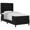 vidaXL Boxspringbett mit Kissen mit Kopfteil Schwarz 190 x 90 cm Stoff