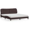 vidaXL Bett mit Matratze "Hvar" Dunkelbraun 180x200 cm Stoff