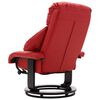 vidaXL TV-Sessel mit Fu&szlig;hocker Rot Kunstleder