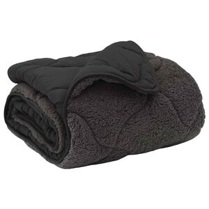 vidaXL Sommerdecke Anthrazit 155 x 200 cm Mikrofaser und Teddy-Fleece