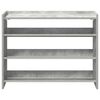 vidaXL Schuhregal Betongrau 80x25x62 cm Holzwerkstoff