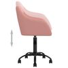 vidaXL Esszimmerst&uuml;hle 2 Stk. Drehbar Rosa Samt