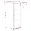vidaXL Schiebet&uuml;r ORKDAL Wei&szlig; 78 x 202 cm Massives Kiefernholz