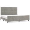 vidaXL Bettgestell ohne Matratze Hellgrau 160x200 cm Samt