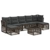 vidaXL Gartensofa-set 8 pcs Grau Poly-Rattan