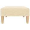 vidaXL Schlafsofa 2-Sitzer mit Fußhocker Creme Stoff