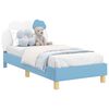 vidaXL Kinderbettgestell mit Kopfteil Blau 80 x 160 cm PU