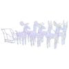vidaXL Rentiere Schlitten Weihnachtsdekoration 320 LEDs Acryl