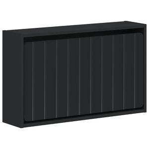 vidaXL Wandmontierter Schuhschrank ZWOLLE 71 x 17 x 43 cm Schwarz