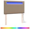 vidaXL LED Kopfteil Cappuccino Kunstleder