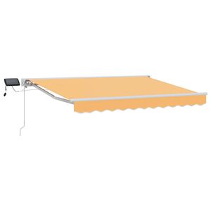 vidaXL Manueller Markisenrahmen mit LEDs Sand 3 x 2 m