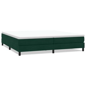 vidaXL Boxspringbett ohne Matratze Dunkelgr&uuml;n 200x210 cm Samt