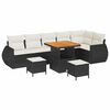 vidaXL Gartensofa-set 9 stk. Schwarz Poly-Rattan