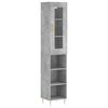vidaXL Highboard Betongrau 34,5x34x180 cm Holzwerkstoff