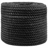 vidaXL Juteseil 10 mm Schwarz 100% Tossa Jute