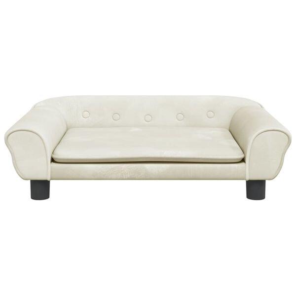 vidaXL Kindersofa Creme 70x45x26 cm Samt
