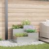 vidaXL Gartenblumentopf Silber 80 x 80 x 60 cm Verzinkter Stahl