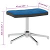 vidaXL Relaxsessel mit Hocker Blau Samt und PVC