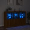 vidaXL Sideboard mit LED-Leuchten Braun Eichen-Optik 162x37x100 cm