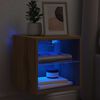 vidaXL TV-Wandschrank mit LED-Leuchten Artisan-Eiche 30x28,5x30cm
