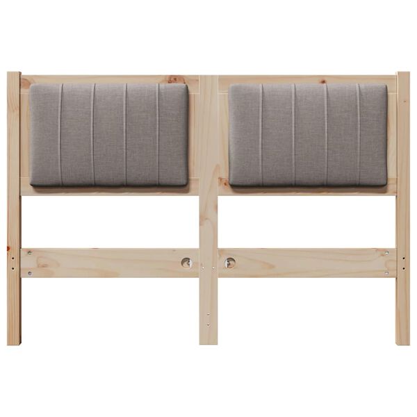 vidaXL Gepolstertes Kopfteil Braun 120 cm Massives Kiefernholz