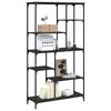 vidaXL B&uuml;cherregal Schwarz 99x35,5x176 cm Holzwerkstoff und Stahl