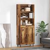 vidaXL Highboard Altholz 69,5 x 34 x 180 cm Engineered Wood und Glas
