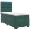 vidaXL Boxspringbett mit Matratze Dunkelgr&uuml;n 90 x 200 cm Samt