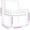 vidaXL Gartenstuhl mit Grauen Kissen 68x76x79 cm Stahl