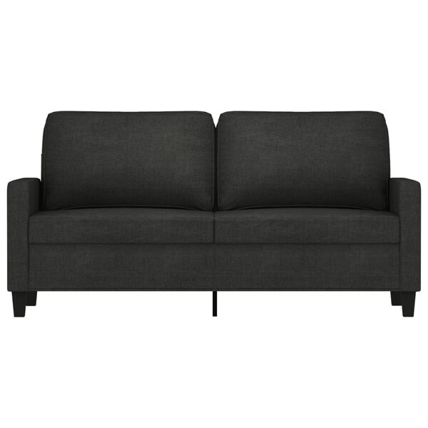 vidaXL 2-Sitzer-Sofa Schwarz 140 cm Stoff