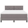 vidaXL Boxspringbett mit Matratze mit LED Taupe 160 x 200 cm Stoff