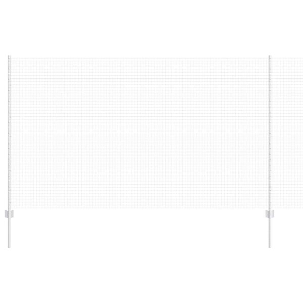 vidaXL Zaun mit Pfosten Silber 1,4 x 50 m Stahl